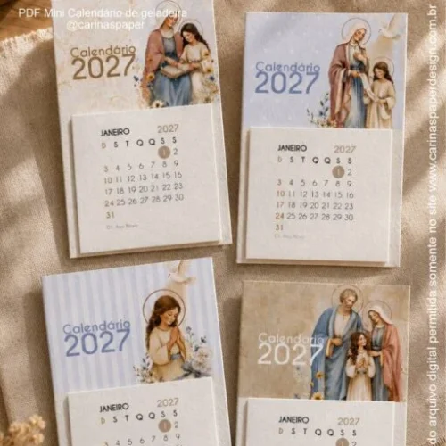Arquivo Calendário mini Imã de geladeira Santana e São Joaquim 2027