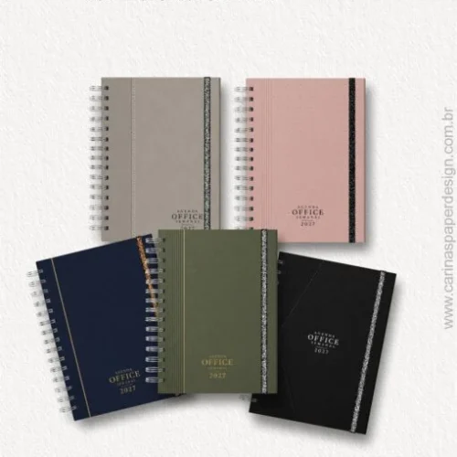 Kit 5 capas A5 para Agenda Office Semanal 2027