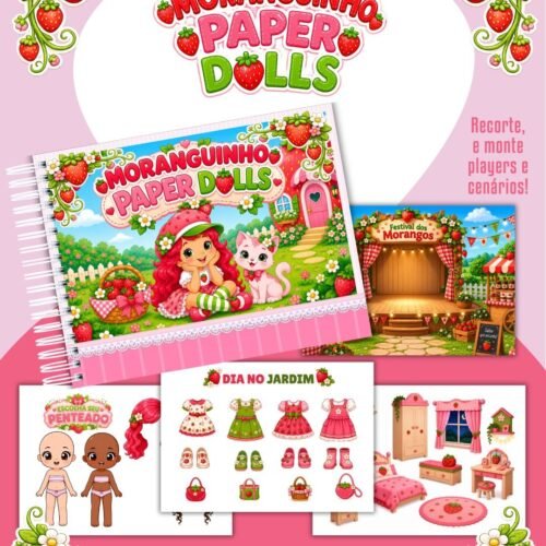 Livrinho Colorido Paper Dolls Moranguinho