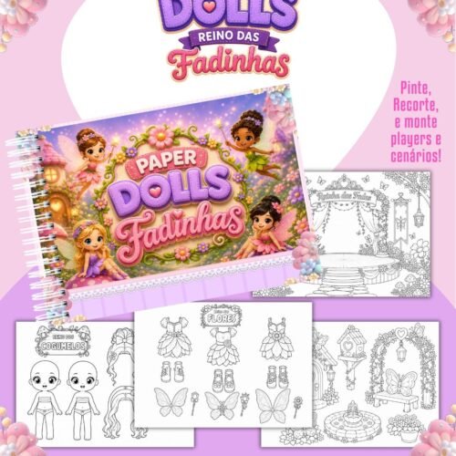 Livrinho Para Colorir Paper Dolls Fadinhas