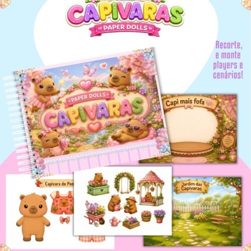 Livrinho Colorido Paper Dolls Capivara