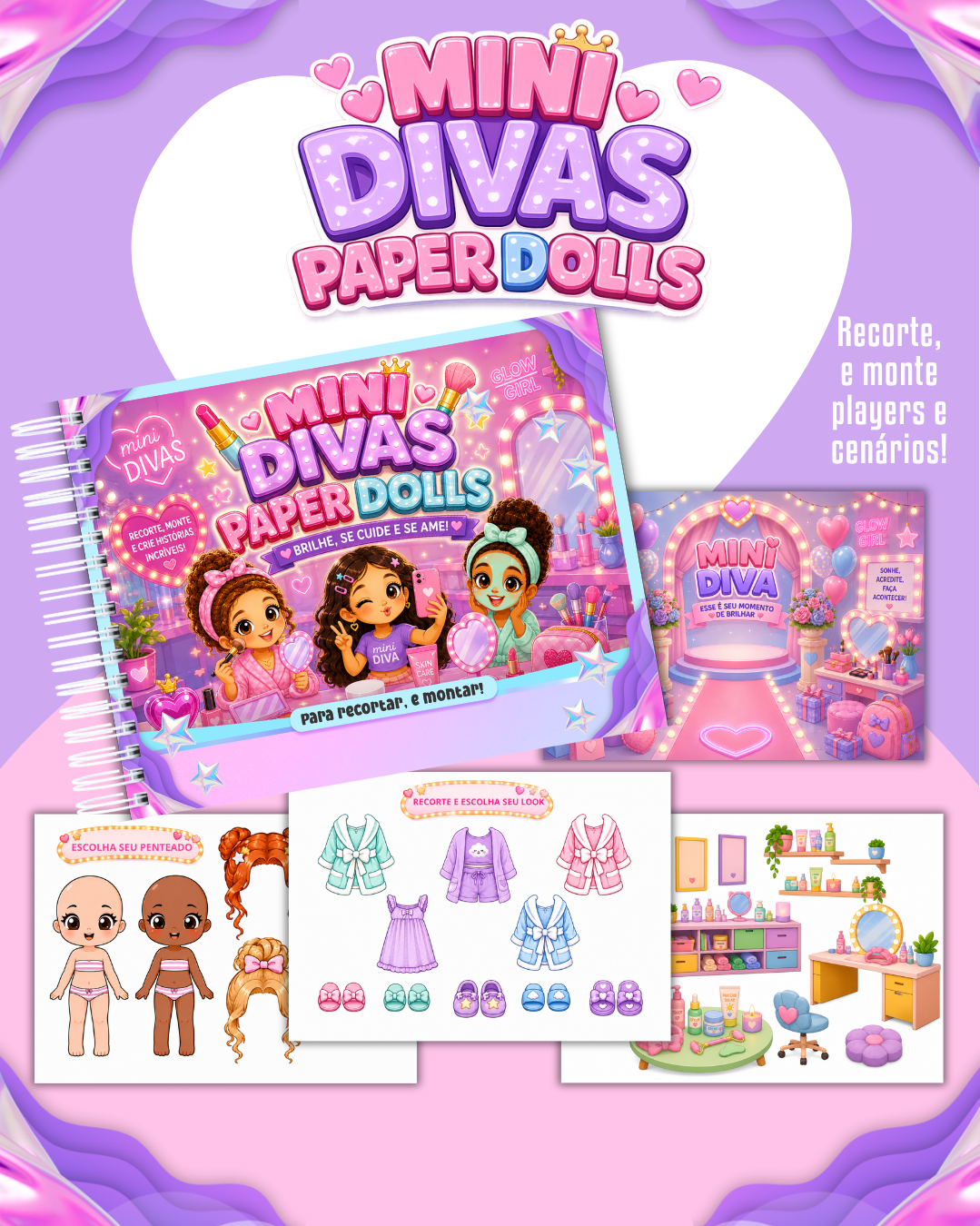 Arquivo Paper Dolls Mini Divas – Versão Colorida