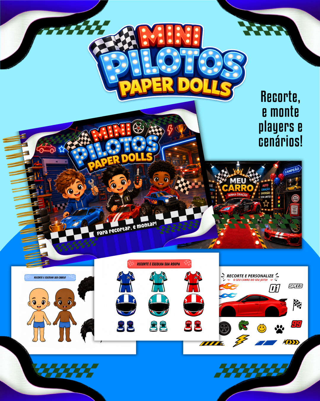 Arquivo Paper Dolls Carros – Versão Colorida