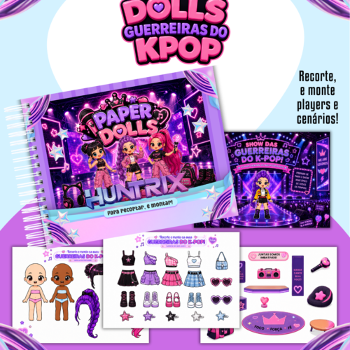 Arquivo Paper Dolls Guerreiras do Kpop – Versão Colorida