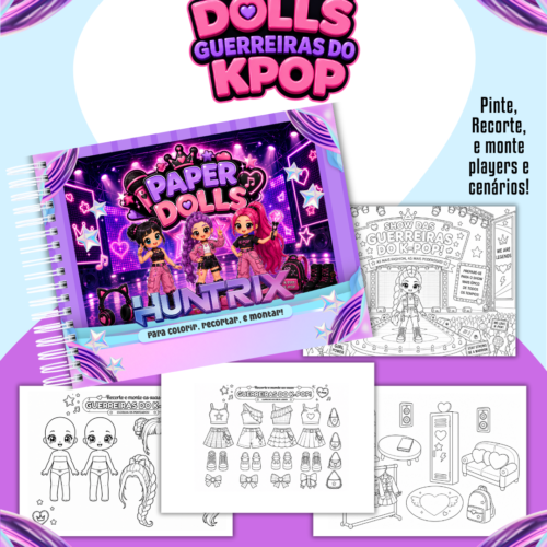Arquivo Paper Dolls Guerreiras do Kpop – Para Colorir