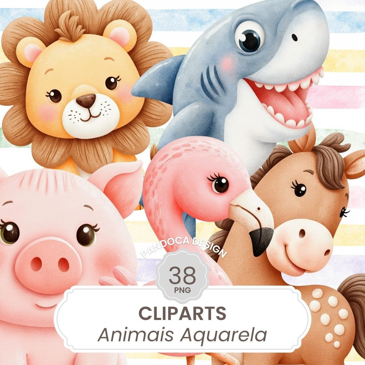4 Kits Digitais Aquarelado - Imagem 4