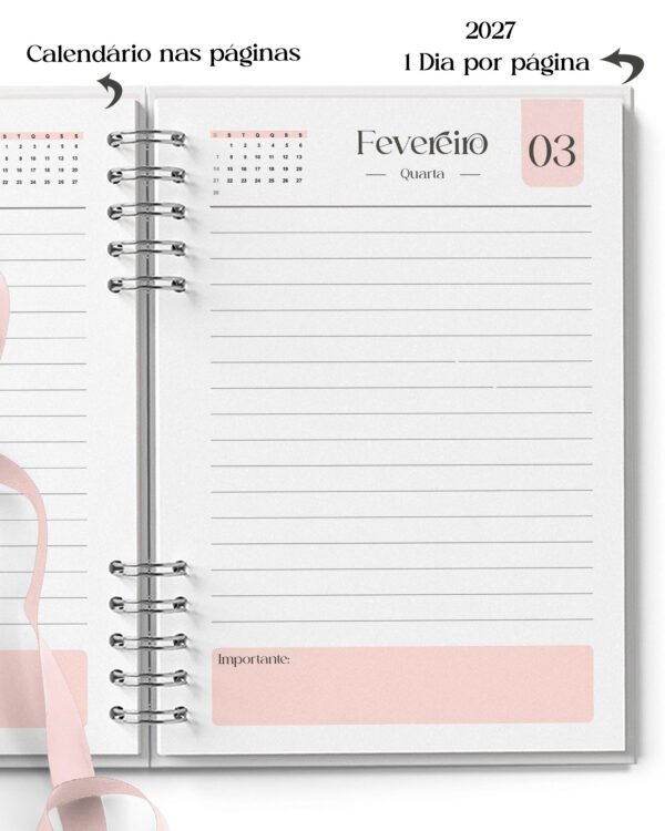 Combo 16 Agendas Femininas Neutra 2027 PERMANENTE Versículos Frases Horários - Imagem 10