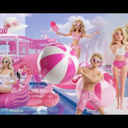 Kit Digital Barbie Pool Party