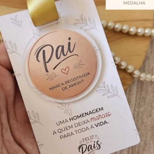 Cartão Medalha – Dia dos Pais