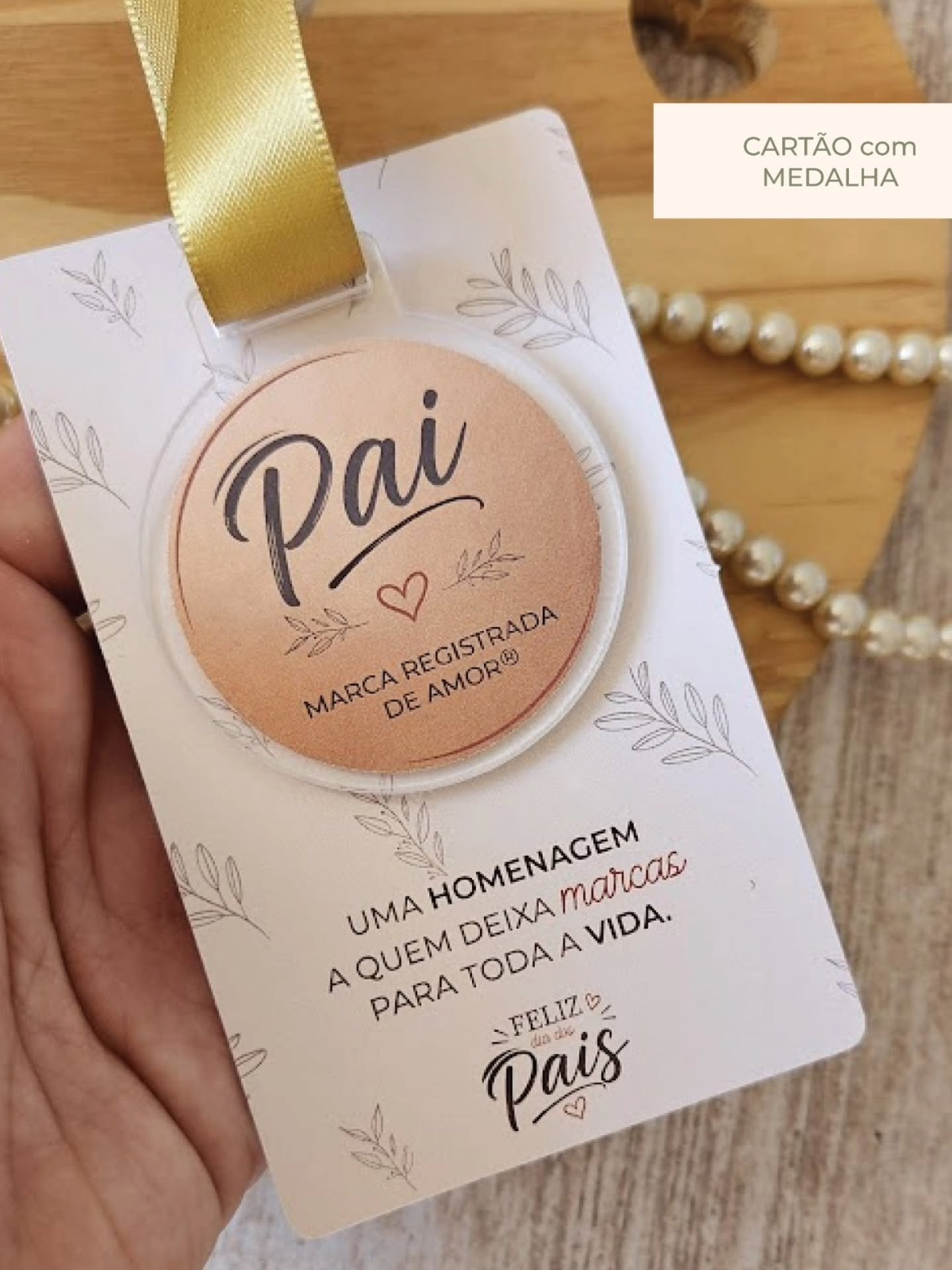Cartão Medalha – Dia dos Pais