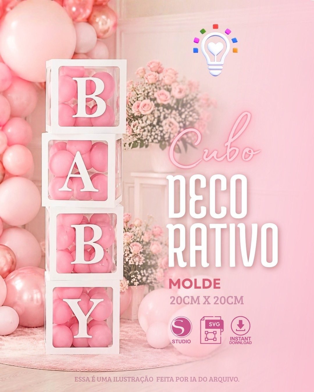 ARQUIVO DE CORTE CUBOS DECORATIVO