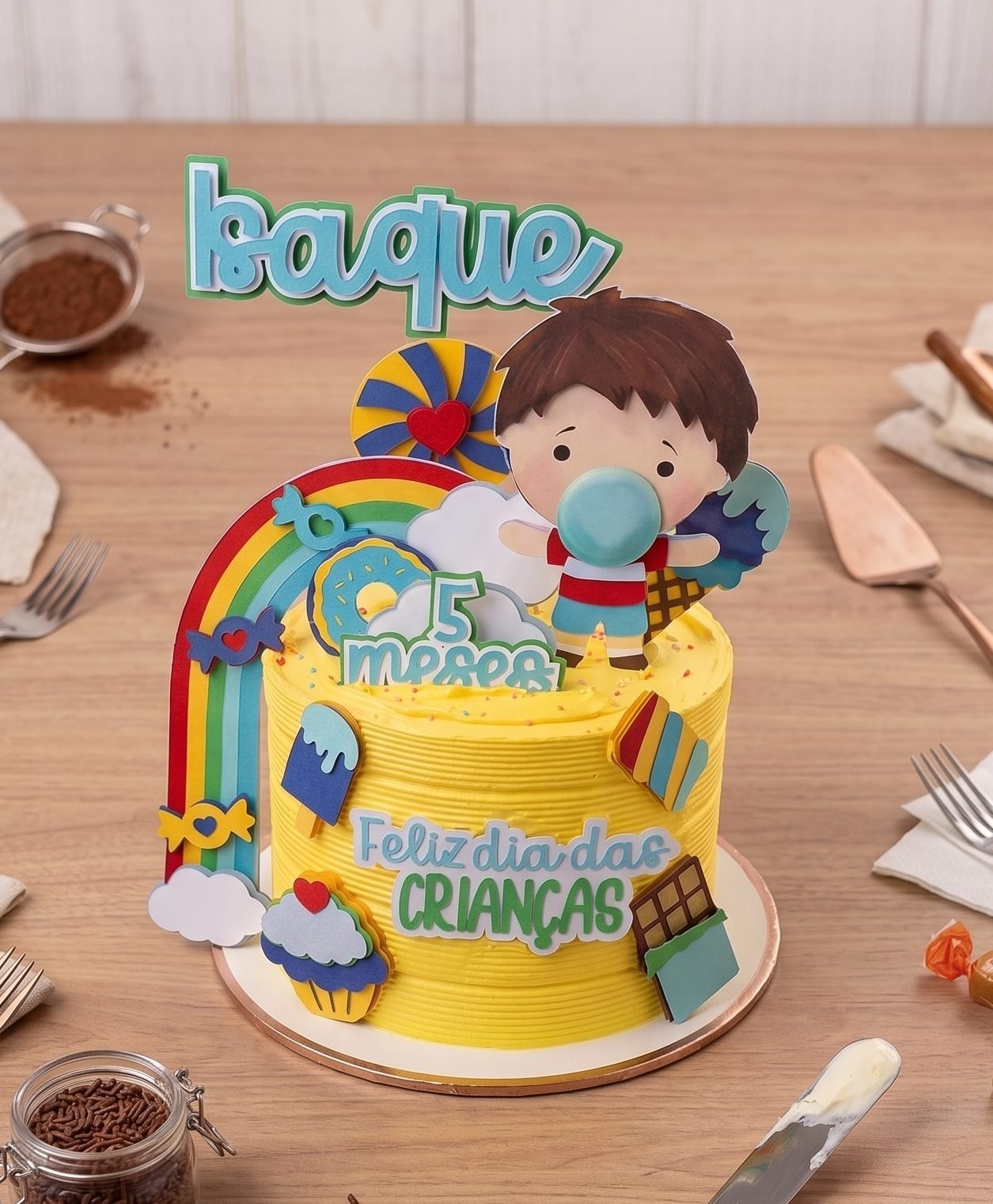 Arquivo de Corte Topo de Bolo Dia das Crianças