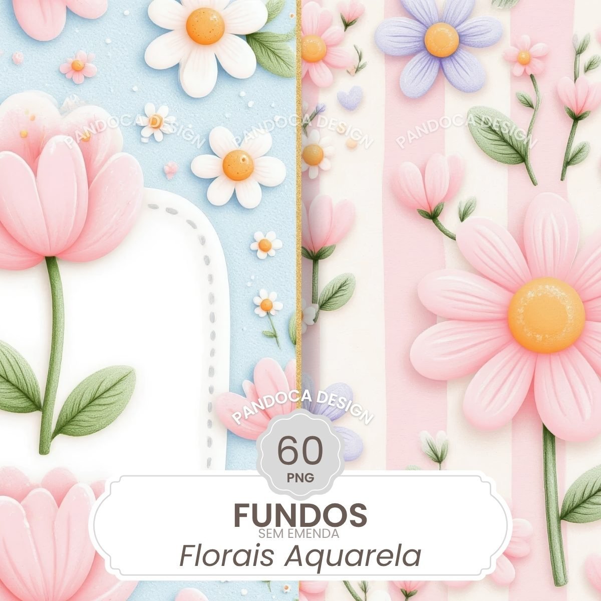 4 Kits Digitais Aquarelado - Imagem 2