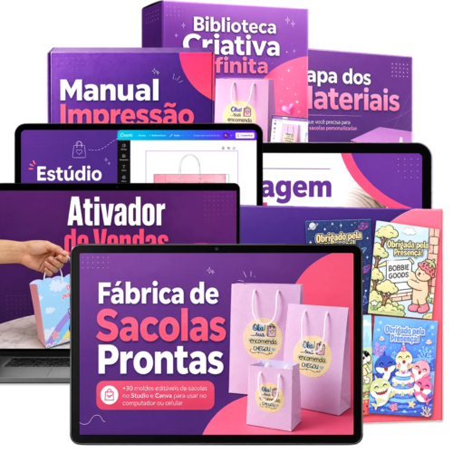 Arquivo Kit Sacolas Criativas