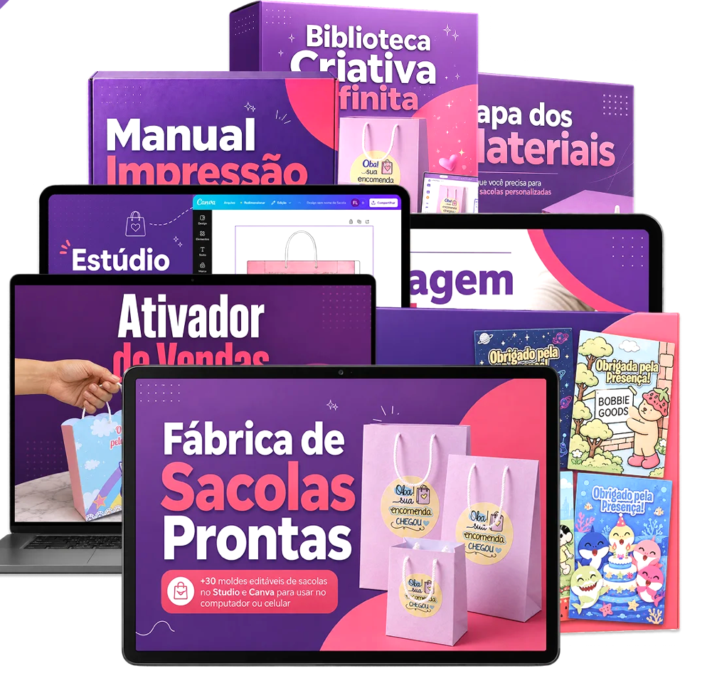 Arquivo Kit Sacolas Criativas
