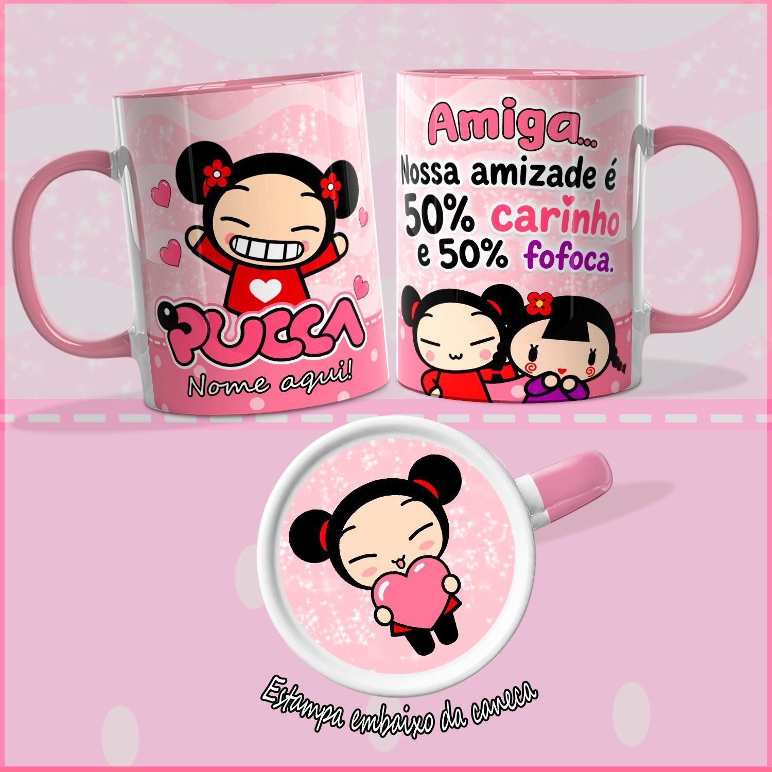 Arte Canecas Pucca Amigas - Imagem 4
