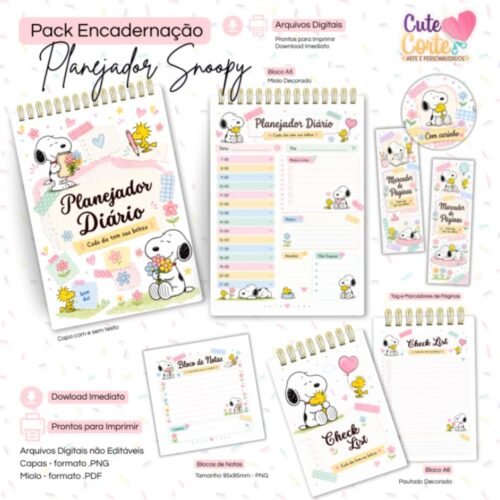Arquivo Encadernação Snoopy