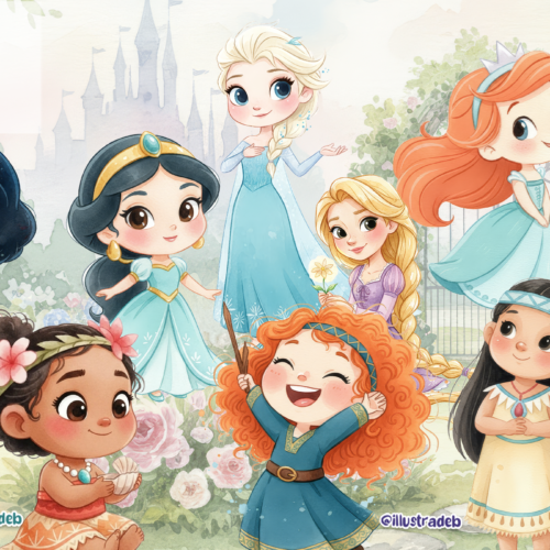 Kit Digital Princesas Baby Cute