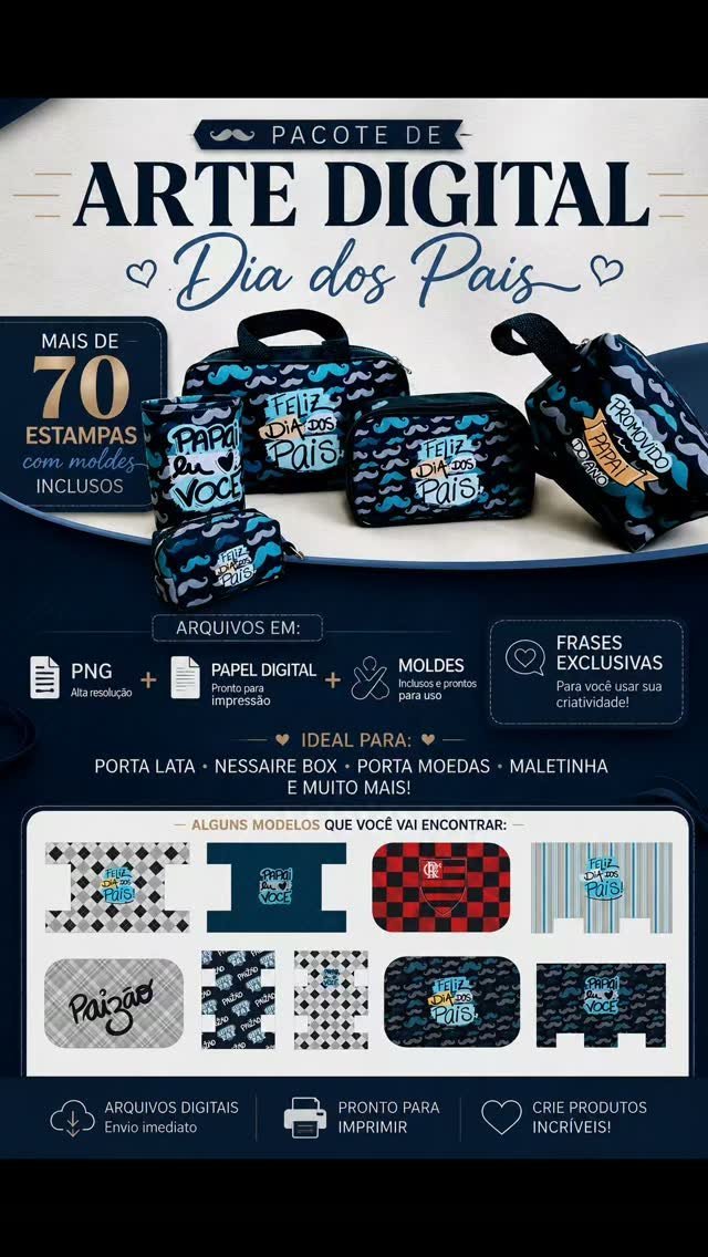 Artes para Necessaire Dia dos Pais - Imagem 2