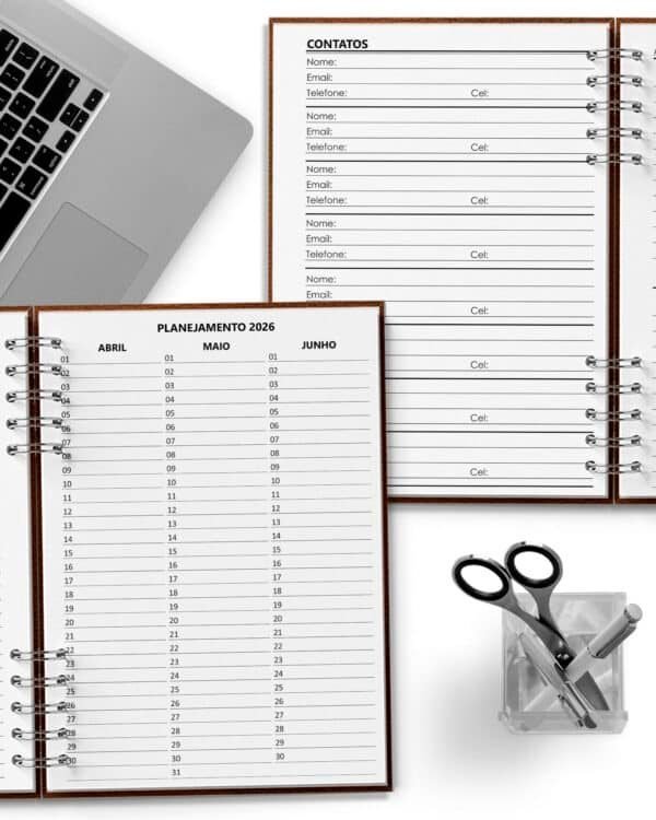 Arquivo Agenda Executiva 2027 tamanho 20 x 27.5 cm A4 com 1 dia por página - Imagem 3