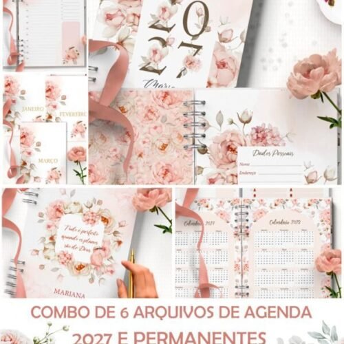 ARQUIVO COMBO 6 Agendas 2027 e Permanente COM e SEM HORÁRIOS Refúgio