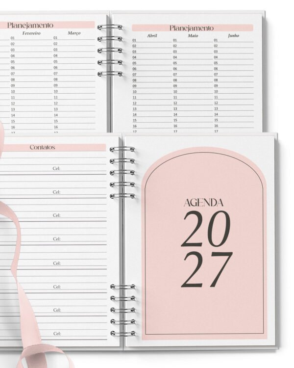 Combo 16 Agendas Femininas Neutra 2027 PERMANENTE Versículos Frases Horários - Imagem 8