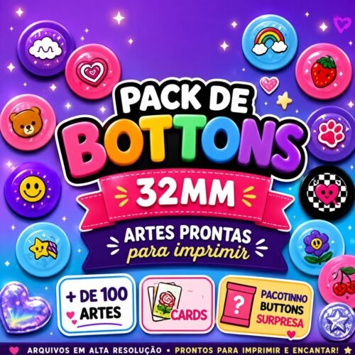 Pack Bottons - Arquivo de Corte