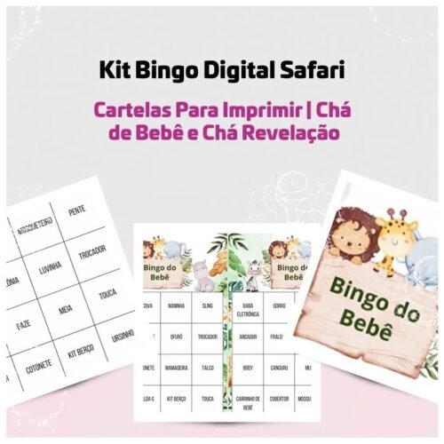 Arquivo Bingo Chá De Bebê Safari