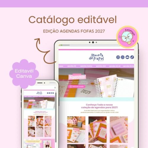 Catálogo Editável Canva Agendas 2027