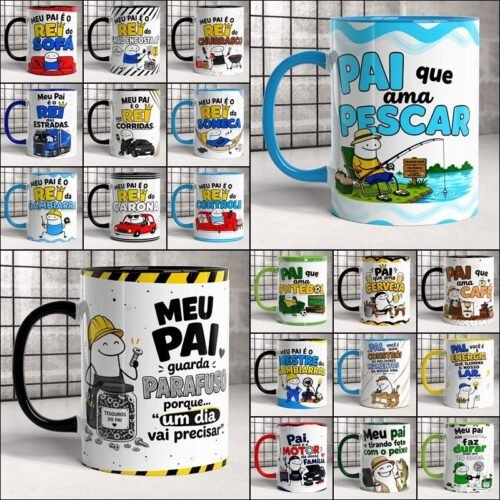Arte Canecas Pai, Flork divertido 2026