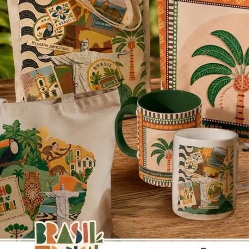 Brasil Tropical - Kit Sublimação ( Caneca e Ecobags )