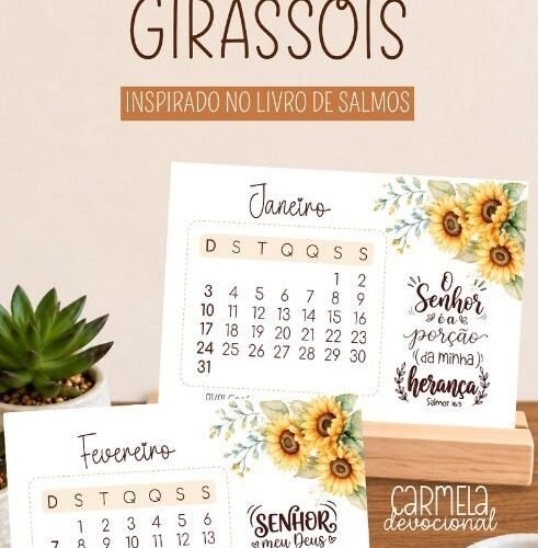 CALENDÁRIO DE MESA - ENTRE GIRASSÓIS A6 2027