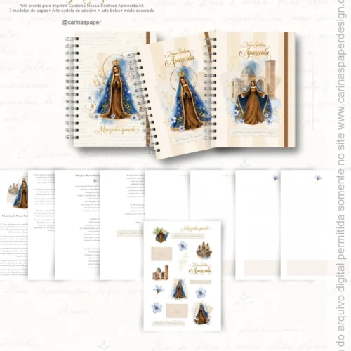 CADERNO NOSSA SENHORA APARECIDA - Encadernação