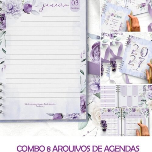 COMBO AGENDAS COM VERSÍCULOS - Encadernação