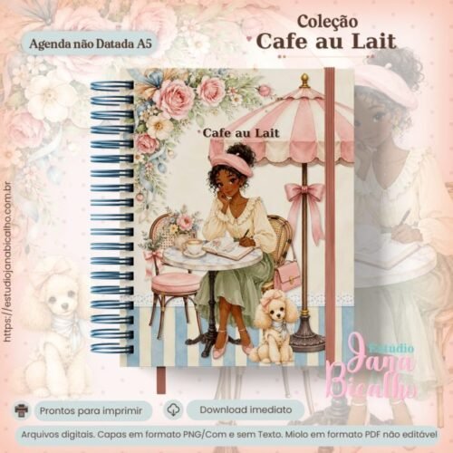 AGENDA NÃO DATADA A5 CAFÉ AU LAIT - Encadernação