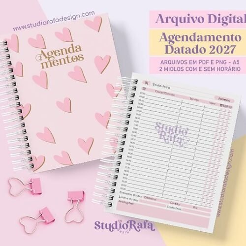 AGENDAMENTOS 2027 - Encadernação