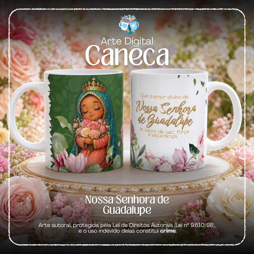 Arte Caneca Nossa Senhora de Guadalupe
