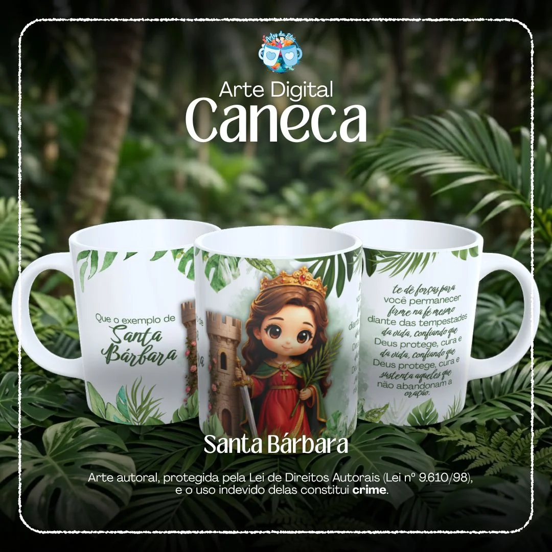 Arte Caneca Santa Bárbara
