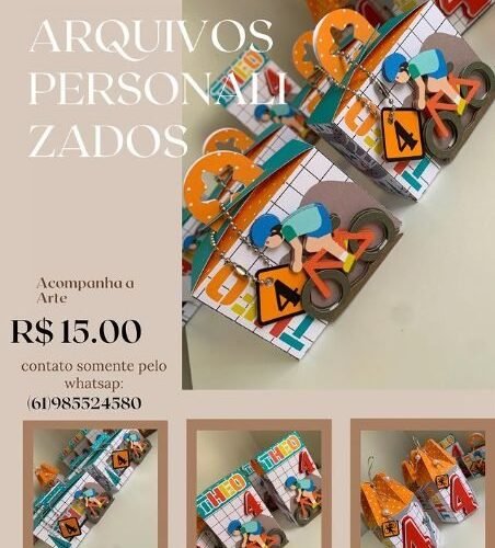 BICICLETA - Arquivos de Corte / Festa Pronta