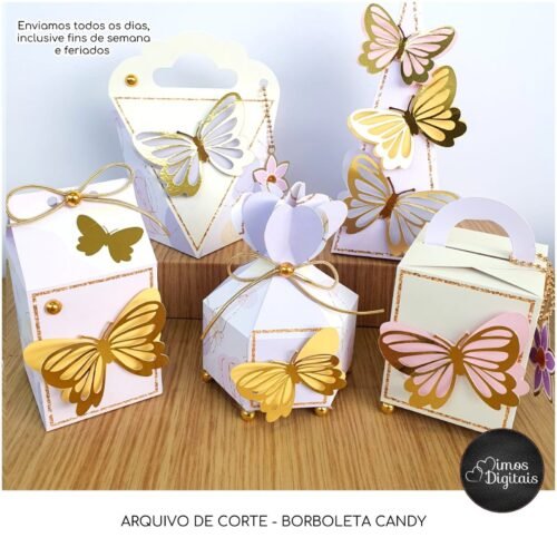 BORBOLETAS - Arquivos de Corte / Festa Pronta