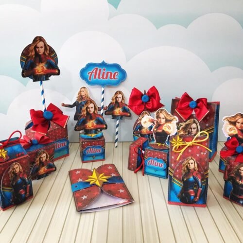 CAPTÃ MARVEL - Arquivos de Corte / Festa Pronta