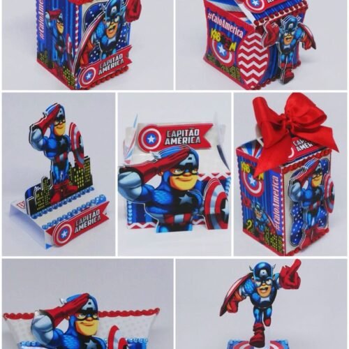 CAPITÃO AMÉRICA - Arquivos de Corte / Festa Pronta