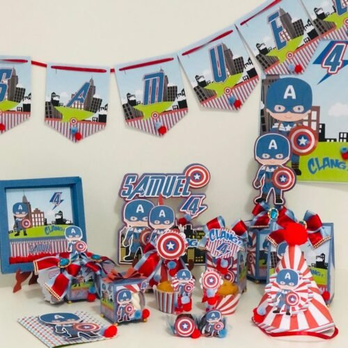 CAPITÃO AMÉRICA - Arquivos de Corte / Festa Pronta