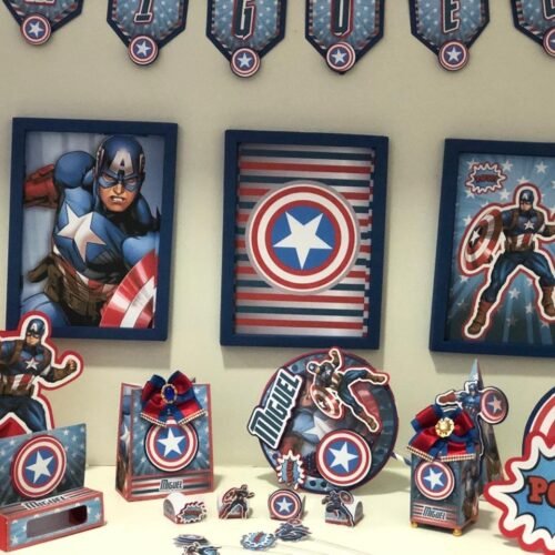 CAPITÃO AMÉRICA - Arquivos de Corte / Festa Pronta