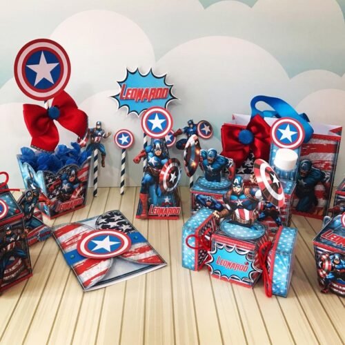 CAPITÃO AMÉRICA - Arquivos de Corte / Festa Pronta
