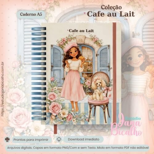 CADERNO A5 CAFÉ AU LAIT - Encadernação