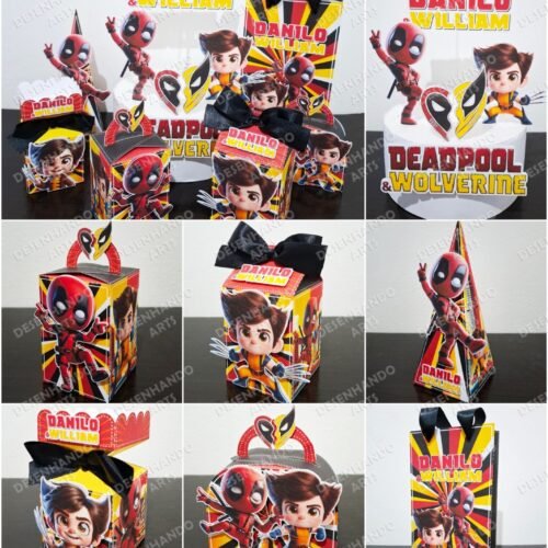DEADPOOL E WOLVERINE - Arquivos de Corte / Festa Pronta