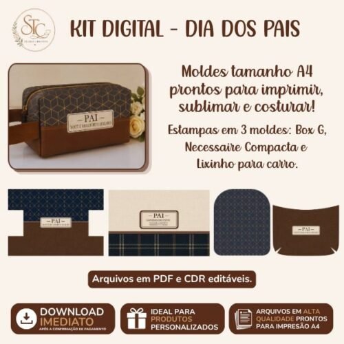 Estampas Exclusivas para Sublimação - Dia dos Pais