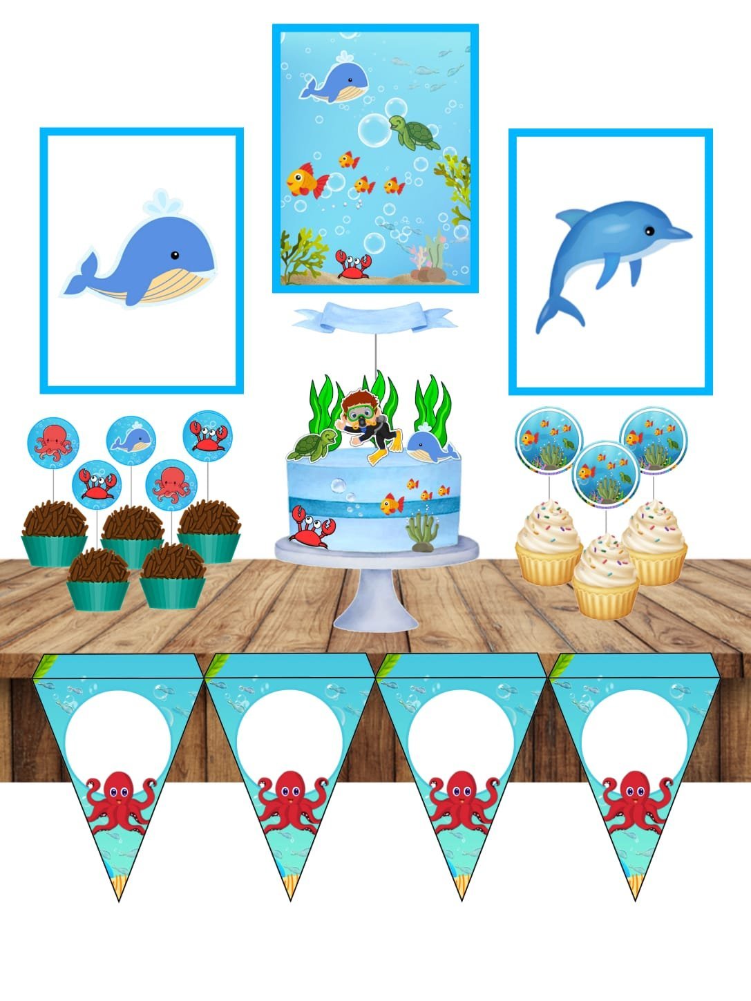 FUNDO DO MAR - Arquivos de Corte / Festa Pronta