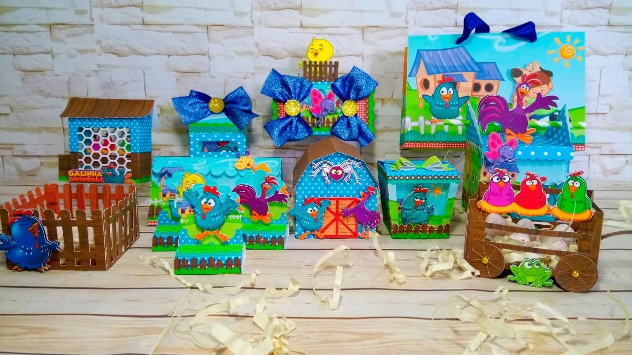GALINHA PINTADINHA - Arquivos de Corte / Festa Pronta